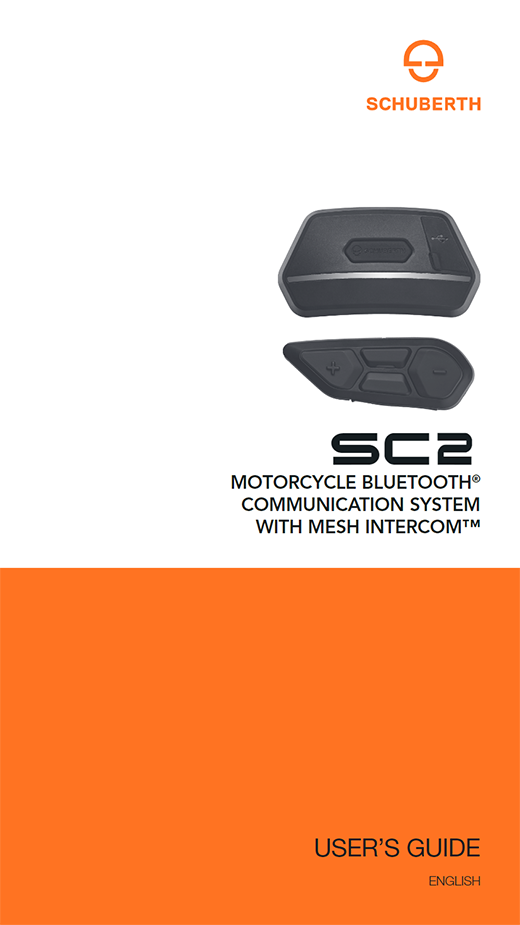 Kit Bluetooth Schuberth SC2 Casques C5 / S3 / E2 - Intercom moto